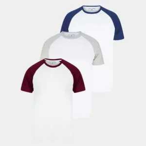 Mens 3pk Tokyo Laundry Raglan Sleeve T-Shirts